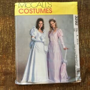 McCalls Sewing Pattern 3292 Victorian Wedding Dress Bridal Costume 6-10 UNCUT